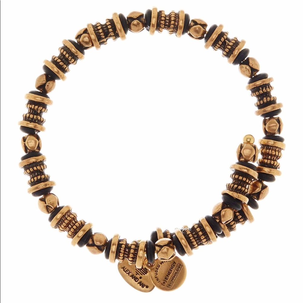 Alex and Ani Silver beaded wrap bracelet